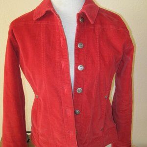Red Corduroy Bomber Jacket